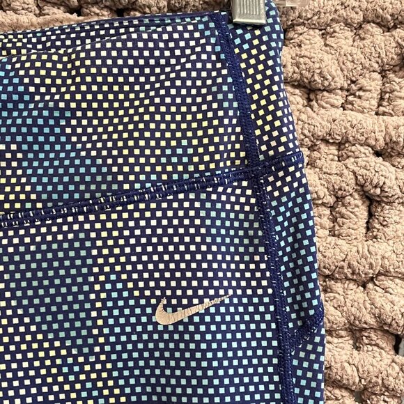 Nike Woman's Athletic Blue and White Polka Dot Dri - Fit Leggings - Size Small - Picture 3 of 12